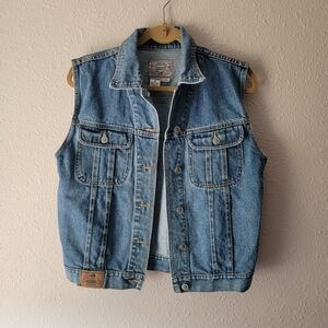 Blue Denim Jean PS Gitano Cotton Vintage Vest Grunge Western Skater 90s 00s Y2k